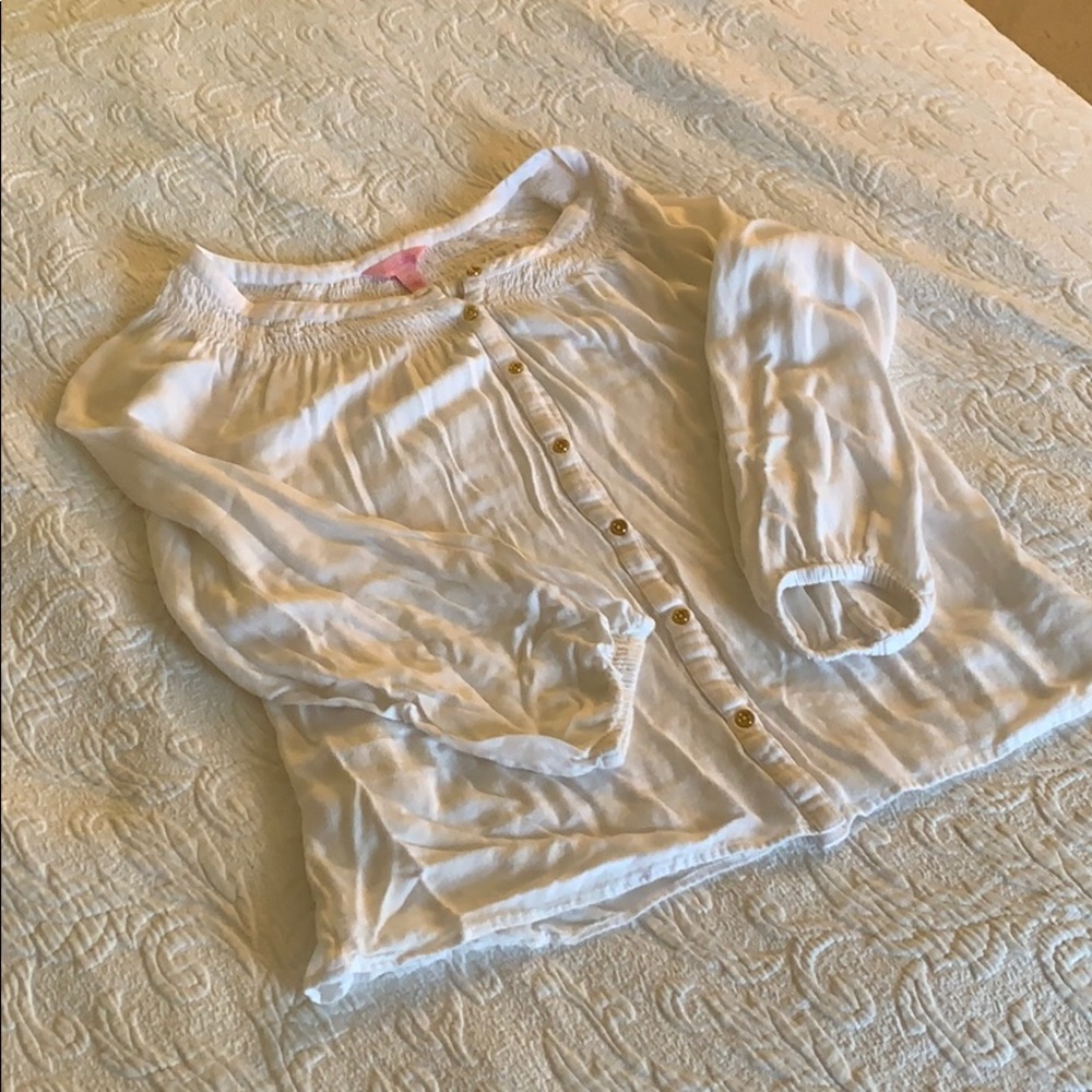 COPY - White Lilly Pulitzer blouse
